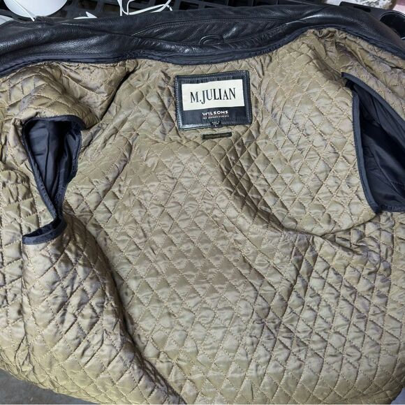 Wilsons Leather M. Julian Trucker Jacket Black Insulated Removable Liner Men’s L - Picture 5 of 8